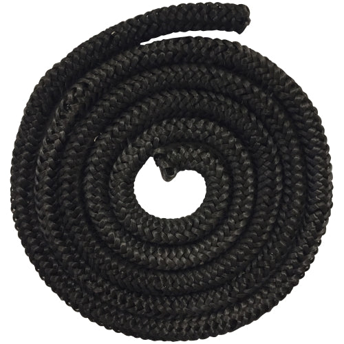 Soft Ceramic Fire Rope 10mm BLACK - Per meter